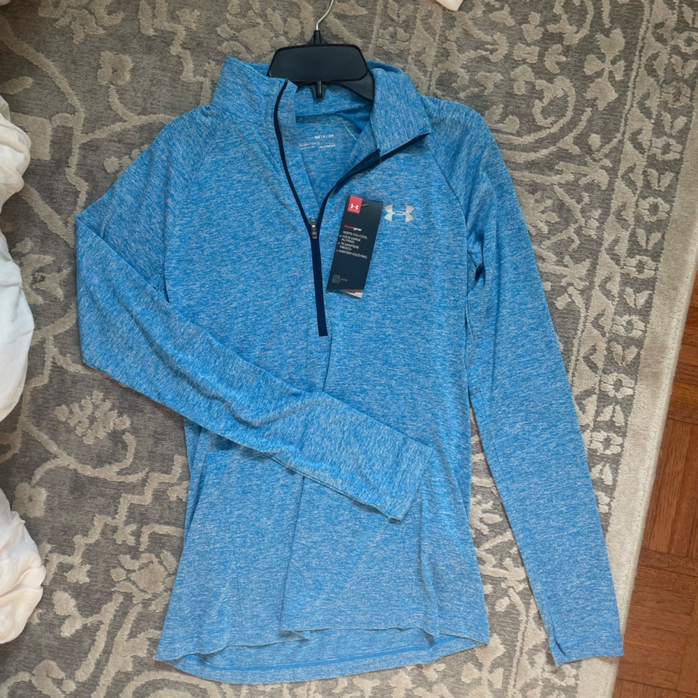 Under Armour blue quarter zip pullover - size small